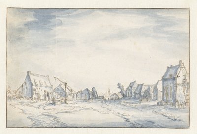 udsigt til landsbyen af Claes Jansz. Visscher (II) (attributed to)