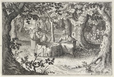Kristus og den samaritanske kvinde af Claes Jansz. Visscher (II)