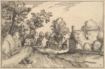 A Village Road, plade 7 fra 1610 af Claes Jansz Visscher