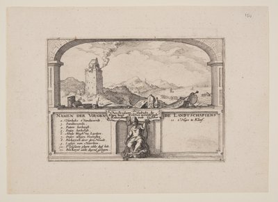 Fyrtårn ved Zandvoort, fra udsigter i omegnen af Haarlem (Plaisante Plaetsen) af Claes Jansz. Visscher