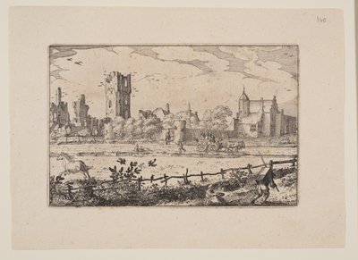 Huset i Cleef, nær Haarlem, fra Views in the Surroundings of Haarlem (Plaisante Plaetsen) af Claes Jansz. Visscher
