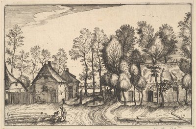 Landskab med huggede træer, plade17 fra regioner og byer i hertugdømmet Brabant..., ca. 1610 af Claes Jansz Visscher