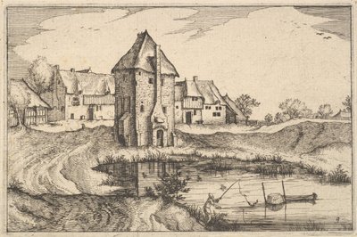 Dammen, plade 9 fra provinsen Brabant, ca. 1610 af Claes Jansz Visscher