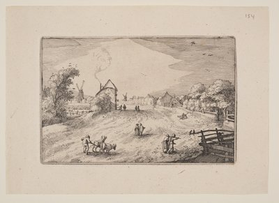 Vejen mod Leiden, fra udsigter i omegnen af Haarlem (Plaisante Plaetsen) af Claes Jansz. Visscher
