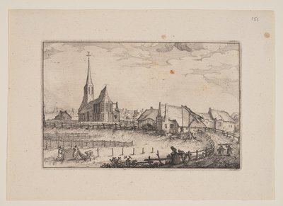 Landsbyen Zandvoort, fra udsigter i Haarlems omgivelser (Plaisante Plaetsen) af Claes Jansz. Visscher