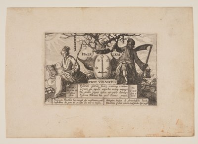 Titelplade, fra Udsigter i Haarlems omgivelser (Plaisante Plaetsen) af Claes Jansz. Visscher