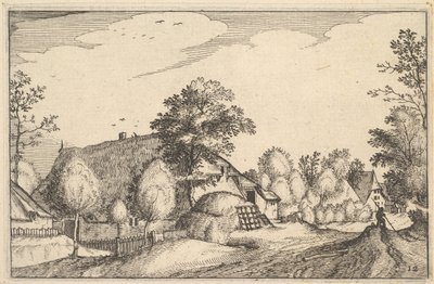 Landsbyvej, plade 12 fra 1610 af Claes Jansz Visscher