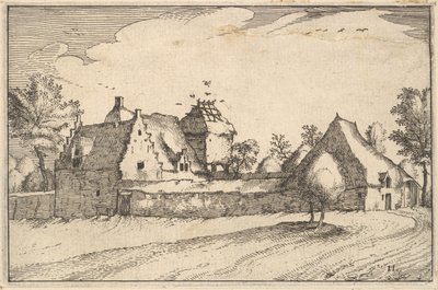 Walled Farm, plade 11 fra Regiunculae et Villae aliquot Ducatus Brabantiae, ca. 1610 af Claes Jansz Visscher
