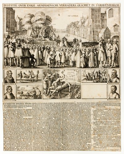 Henrettelse af arminianere i Haag af Claes Jansz. Visscher II