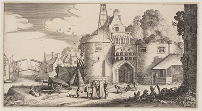 Byport, fra Landskaber (Playsante Lantschappen) af Claes Jansz. Visscher II