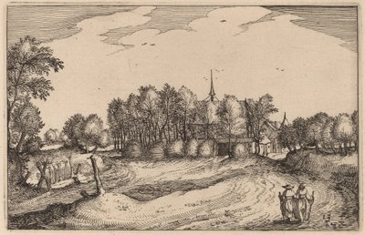 Et Kloster af Claes Jansz Visscher after Johannes van Doetechum, the Elder after Lucas
