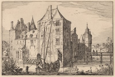 Castle (Warmond?) af Claes Jansz Visscher after Johannes van Doetechum, the Elder after Lucas