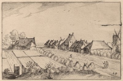 Marker og en vej af Claes Jansz Visscher after Johannes van Doetechum, the Elder after Lucas