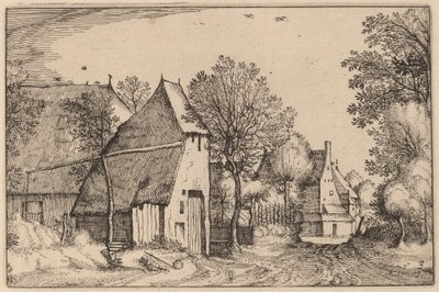 Landsbyvej af Claes Jansz Visscher after Johannes van Doetechum, the Elder after Lucas
