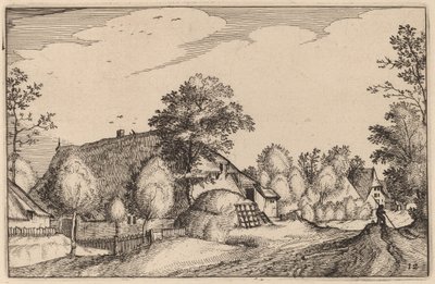 Landsbyvej af Claes Jansz Visscher after Lucas van Doetechum after Master of the Small Landscapes after Johannes