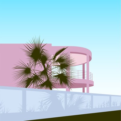 Art Deco strandhus af Claire Huntley