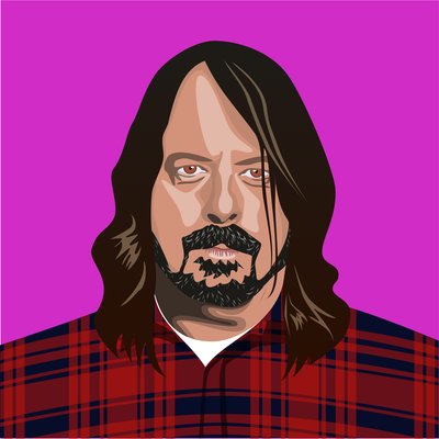 Portræt af Dave Grohl af Claire Huntley