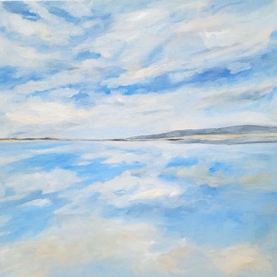 Refleksion i den uendelige blå himmel af Claire Whitehead