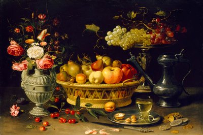 Stilleben af frugt og blomster, 1608-1621 af Clara Peeters