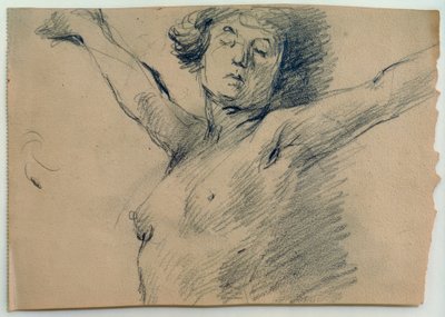 Kvinde nøgen, halvfigur af Clara Siewert