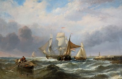 Fartøjer ud for den hollandske kyst, 1829-1860. af Clarkson Stanfield