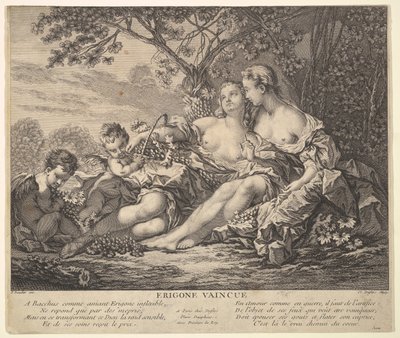 Erigone Vanquished, ca. 1745. af Claude Augustin Duflos