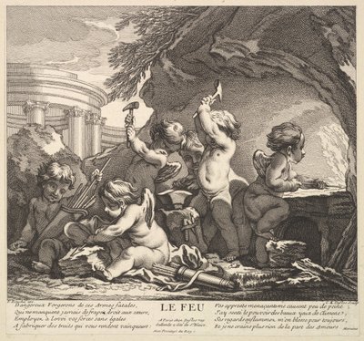 Brand, 1700-tallet. af Claude Augustin Duflos