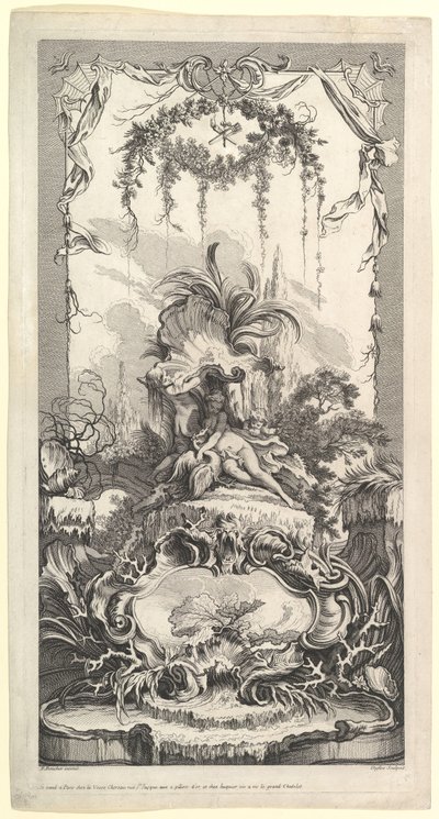 Leda og Svanen.n.d. af Claude Augustin Duflos
