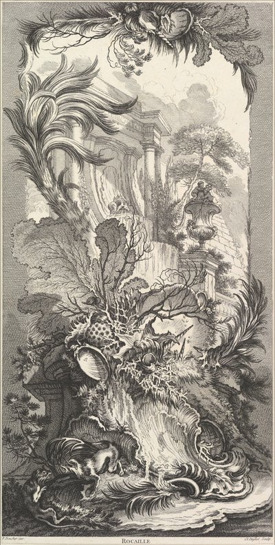 Rocaille Rock Garden, ca. 1737. af Claude Augustin Duflos
