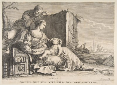 Hellig Familie.n.d. af Claude Cherpignon