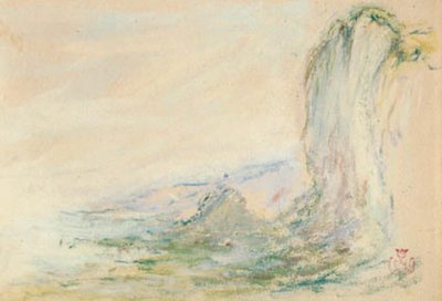 Klipperne ved Etretat ved ebbe af Claude Emile Schuffenecker