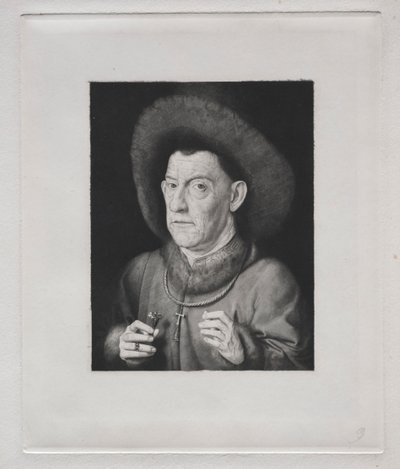 Mand med en lyserød. af Claude Ferdinand Gaillard