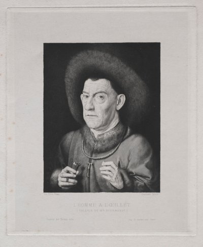Mand med en lyserød. af Claude Ferdinand Gaillard