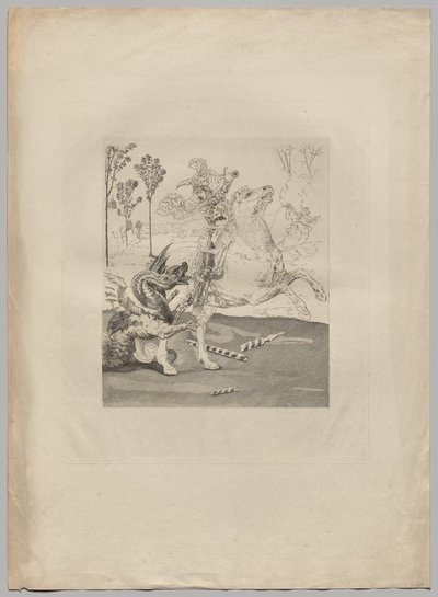 Sankt Georg og dragen (1) af Claude Ferdinand Gaillard