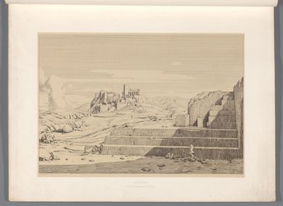 Udsigt over Athen Athen (titel på objekt) Udsigt over de mest berømte steder i det antikke Grækenland (...) (serietitel) af Claude Félix Théodore Caruelle d