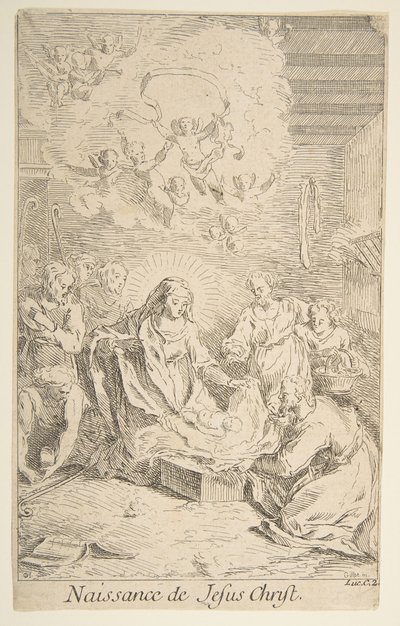 Fødsel.n.d. Skaber: Claude Gillot, Jacques Gabriel Huquier. af Claude Gillot, Jacques Gabriel Huquier