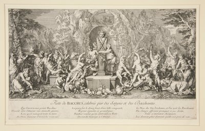 BACCHUS-festen, fejret af Satyrer og Bacchanter af Claude Gillot