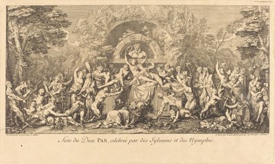 Feste du Dieu Pan, celebree par des Sylvains et des Nymphes (Feast of the God Pan fejret af Sylvans og Nymphs) af Claude Gillot