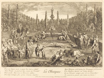 Les Obseques (Begravelsesritualerne) af Claude Gillot