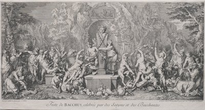 De fire højtider: Bacchus-festivalen. af Claude Gillot