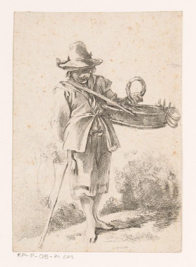Ung bagerist i et landskab af Claude Henri Watelet