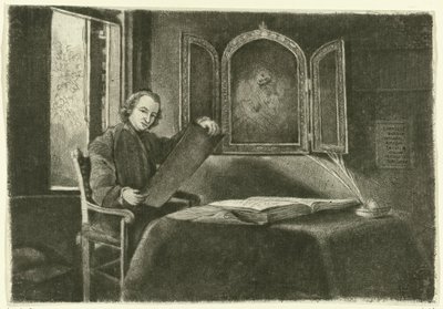 Portræt af Ponce-François Copette som Abraham Francen af Claude Henri Watelet