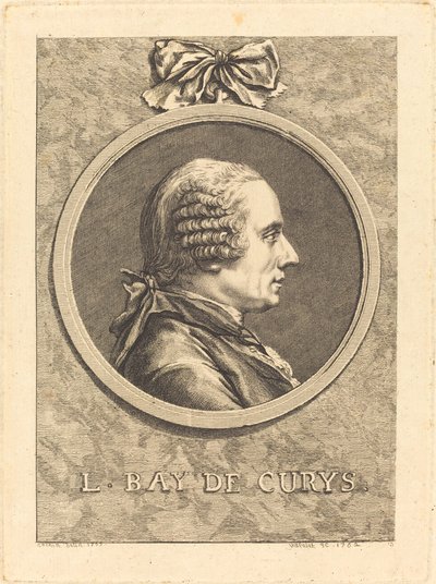 L. Bay de Curys af Claude Henri Watelet after Charles Nicolas Cochin II