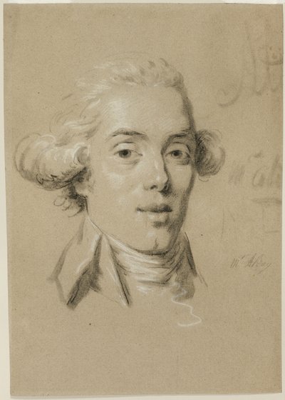 Portræt af en ung mand af Claude Jean Baptiste Hoin
