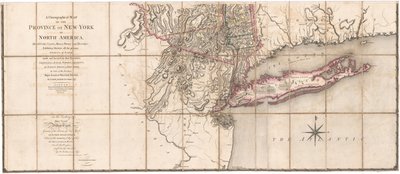 Et korografisk kort over provinsen New-York af Sauthier [Nedre del af kortet] af Claude Joseph Sauthier