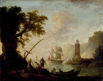 En kystudsigt ved Middelhavet, ingen dato af Claude Joseph Vernet