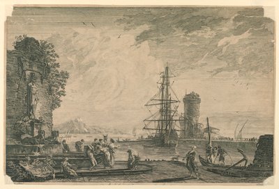 I havn (italiensk havn) af Claude Joseph Vernet