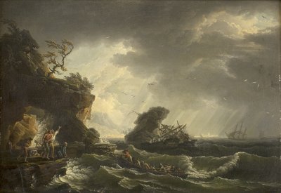 Et Skibsvrag af Claude Joseph Vernet