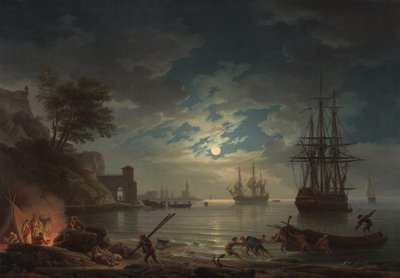 Måneskin af Claude Joseph Vernet
