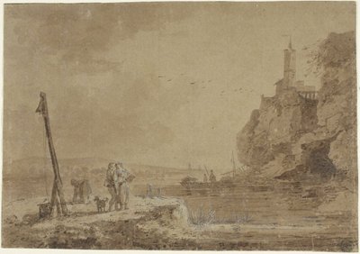 Lille havn under klipperne af Claude Joseph Vernet
